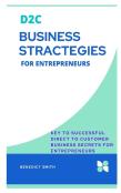 D2c Business Stractegies For Entrepreneurs