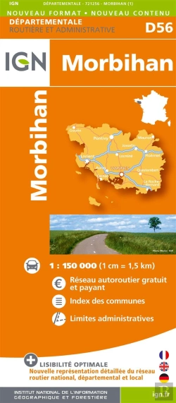 Bertrand.pt - D56 Morbihan  1/150.000