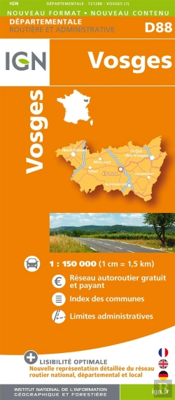 Bertrand.pt - D88 Vosges  1/150.000