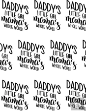 Daddy'S Little Girl, Mama'S Whole World Composition Notebook - Large Ruled Notebook - 8.5x11 Lined Notebook (Softcover Journal / Notebook / Diary)