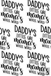 Daddy'S Little Girl, Mama'S Whole World Composition Notebook - Small Ruled Notebook - 6x9 Lined Notebook (Softcover Journal / Notebook / Diary)