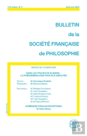 Dans Les Traces De Husserl: La Phénoménologie Face Aux Idéalités