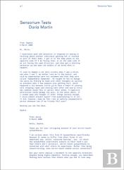 Daria Martin: Sensorium Tests
