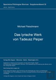 Das Lyrische Werk Von Tadeusz Peiper