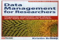 Data Management For Researchers