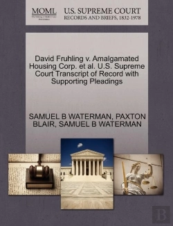Bertrand.pt - David Fruhling V. Amalgamated Housing Corp. Et Al. U.S. Supreme Court Transcript Of Record With Supporting Pleadings