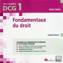 Bertrand.pt - Dcg 1 : Fondamentaux Du Droit ; Cours Et Applications Corrigées (Édition 2022/2023)