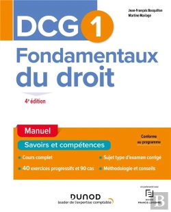 Bertrand.pt - Dcg 1 : Fondamentaux Du Droit ; Manuel (4e Édition)