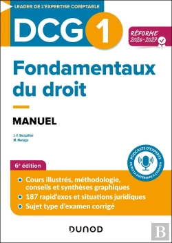 Bertrand.pt - Dcg 1 : Fondamentaux Du Droit ; Manuel (Édition 2026/2027)