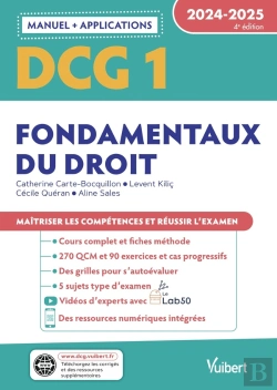 Bertrand.pt - Dcg 1 - Fondamentaux Du Droit : Manuel Et Applications ; Maîtriser Les Compétences Et Réussir L'Examen (Édition 2024/2025)