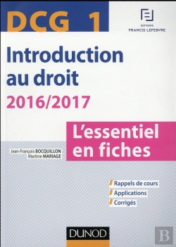 Bertrand.pt - Dcg 1 - Introduction Au Droit - 2016/2017 - 7e Ed. - L'Essentiel En Fiches