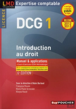 Bertrand.pt - Dcg 1 ; Introduction Au Droit (6e Édition)