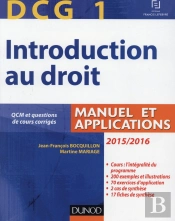 Dcg 1 ; Introduction Au Droit (Édition 2015/2016)