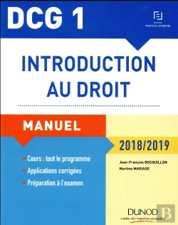 Bertrand.pt - Dcg 1 ; Introduction Au Droit (Édition 2018/2019)