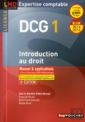 Dcg 1 ; Introduction Au Droit ; Manuel Et Applications (8e Édition)