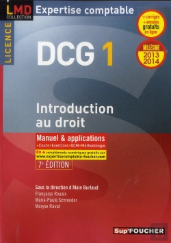 Bertrand.pt - Dcg 1 ; Introduction Au Droit ; Manuel Et Applications (Édition 2013/2014)
