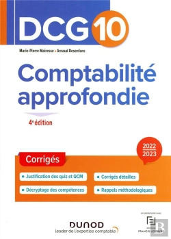 Bertrand.pt - Dcg 10 : Comptabilité Approfondie ; Corrigés (Édition 2022/2023)