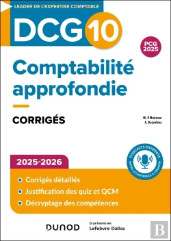 Bertrand.pt - Dcg 10 : Comptabilité Approfondie ; Corrigés (Édition 2025/2026)