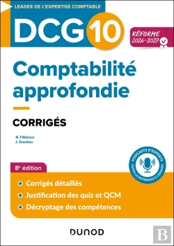 Bertrand.pt - Dcg 10 : Comptabilité Approfondie ; Corrigés (Édition 2026/2027)