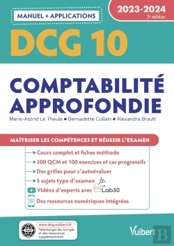 Bertrand.pt - Dcg 10 - Comptabilite Approfondie : Manuel Et Applications 2023-2024 - Maitriser Les Competences Et