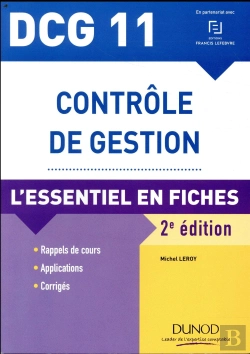 Bertrand.pt - Dcg 11 - Contrôle De Gestion ; L'Essentiel En Fiches (2e Édition)
