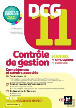 Bertrand.pt - Dcg 11 : Contrôle De Gestion ; Manuel + Applications + Corrigés (Édition 2023/2024)