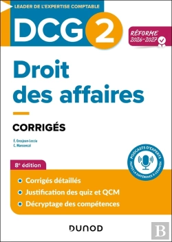 Bertrand.pt - Dcg 2 : Droit Des Affaires ; Corrigés (Édition 2026/2027)