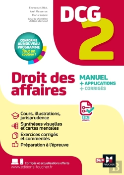 Bertrand.pt - Dcg 2 : Droit Des Affaires ; Manuel + Applications + Corrigés (Édition 2025/2026)