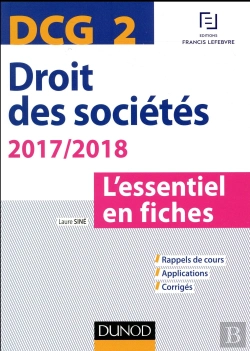 Bertrand.pt - Dcg 2 - Droit Des Societes 2017/2018 - 8e Ed. - L'Essentiel En Fiches