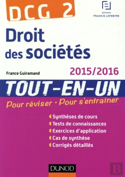 Bertrand.pt - Dcg 2 ; Droit Des Sociétés (8e Édition)