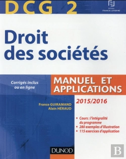 Bertrand.pt - Dcg 2 ; Droit Des Sociétés (Édition 2015/2016)