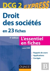 Dcg 2 ; Droit Des Sociétés En 23 Fiches (4e Édition)