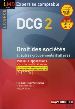 Bertrand.pt - Dcg 2 ; Droit Des Sociétés Et Autres Groupements Des Affaires (6e Édition)