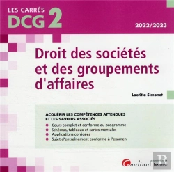 Bertrand.pt - Dcg 2 - Droit Des Societes Et Des Groupements D'Affaires - Cours Et Applications Corrigees