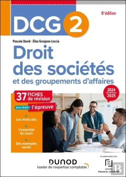 Bertrand.pt - Dcg 2 : Droit Des Sociétés Et Des Groupements D'Affaires ; Fiches De Révision (Édition 2024)