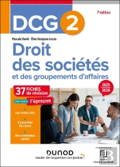 Dcg 2 : Droit Des Sociétés Et Des Groupements D'Affaires ; Fiches De Révision (Édition 2025/2026)