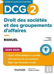 Dcg 2 Droit Des Sociétés Et Des Groupements D'Affaires - Manuel 2024-2025