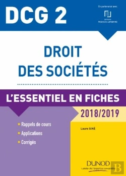 Bertrand.pt - Dcg 2 - Droit Des Sociétés ; L'Essentiel En Fiches (Édition 2018/2019)