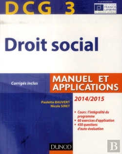 Bertrand.pt - Dcg 3 - Droit Social 2014/2015 - 8e Edition - Manuel Et Applications, Corriges Inclus