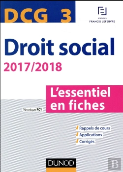 Bertrand.pt - Dcg 3 - Droit Social 2017/2018 - 8e Ed. - L'Essentiel En Fiches
