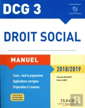 Dcg 3 - Droit Social 2018/2019 - 12e Ed. - Manuel