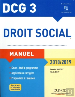 Bertrand.pt - Dcg 3 - Droit Social 2018/2019 - 12e Ed. - Manuel