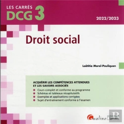Bertrand.pt - Dcg 3 - Droit Social - Cours Et Applications Corrigees