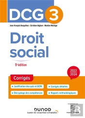Dcg 3 - Droit Social - Dcg 3 Droit Social - Corriges - 2023-2024