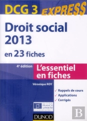 Dcg 3 ; Droit Social En 23 Fiches (Édition 2013)
