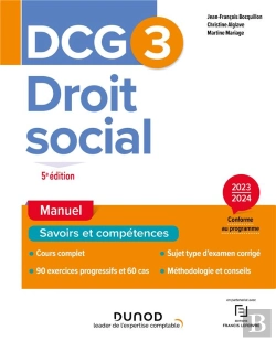 Bertrand.pt - Dcg 3 : Droit Social ; Manuel (Édition 2023/2024)