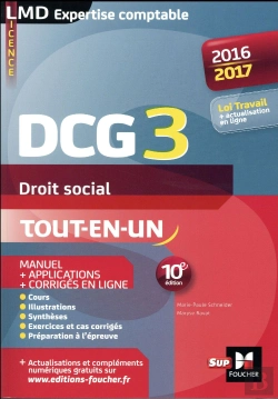 Bertrand.pt - Dcg 3 - Droit Social - Manuel Et Applications - 10e Edition - Millesime 2015-2016