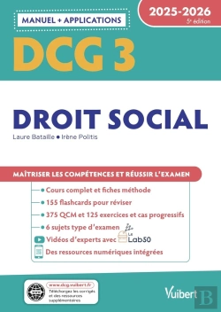 Bertrand.pt - Dcg 3 - Droit Social : Manuel Et Applications 2025-2026 : Maîtriser Les Compétences Et Réussir L'Examen