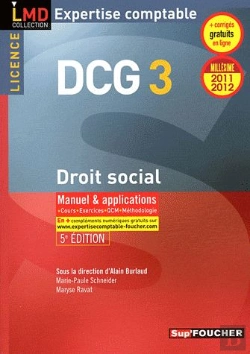 Bertrand.pt - Dcg 3 Droit Social Manuel Et Applications 5e Edition