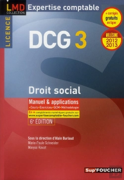 Bertrand.pt - Dcg 3 Droit Social Manuel Et Applications 6e Edition